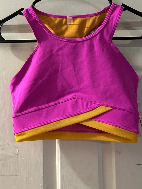 Free People Tops - Free People Magenta and Yellow Cropped Athletic Tank